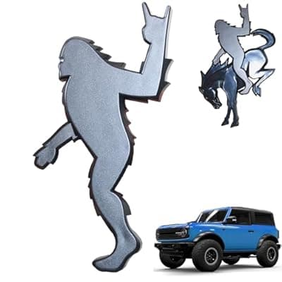 Add-A-Sasquatch Emblem for Bronco, 3x4 Inch, Off-Road Decal with 3M Adhesive, Custom Vehicle Accessory (Black Metallic2)