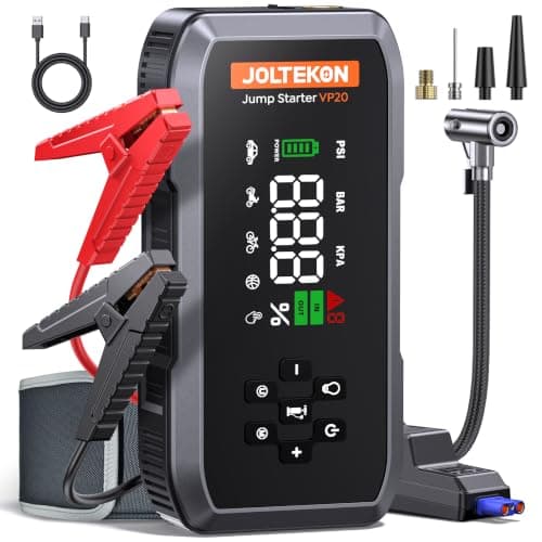 Car Battery Jump Starter with Air Compressor, 5000A Powerful Battery Jumper Starter Portable with 150PSI Auto-Pause Pump, 12V Jump Box for Car Battery with 10-Safety Protection(9L Gas/8L Diesel) — image 1