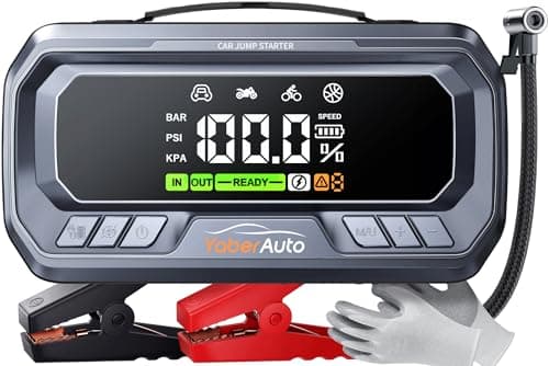 YaberAuto 16-in-1 Jump Starter with Air Compressor 8000A 160PSI 65W Charge | 99Wh Portable Car Battery Jump Starter (All Gas/14L Diesel) Jump Box Car Battery Jumper Starter Portable Jumper Cable 160W DC — image 1