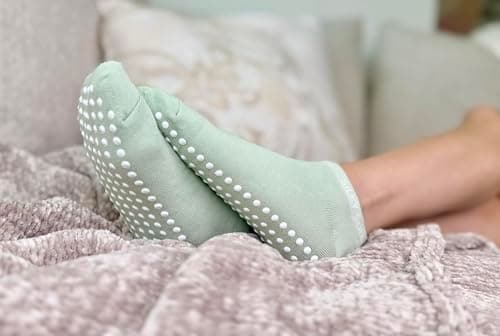 Silky Soul Moisturizing Silicone Socks for Dry Feet & Cracked Heels with Hydrating Tincture - Foot Softening & Heel Repair - Intensive Foot Repair (Sage, Large) view 3