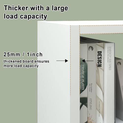 CTESNE【2026 Wooden Thick Frame 6 Cube Storage Organizer Shelf with Anti-Tipping Kits + Reversible Open Back Bookcase, Horizontal and Vertical Dual-use（White,11inch） view 6