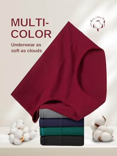 Vevmon Cotton Underwear for Women High Waisted Full Coverage Briefs Soft Ladies Panties 5 Pack view 6