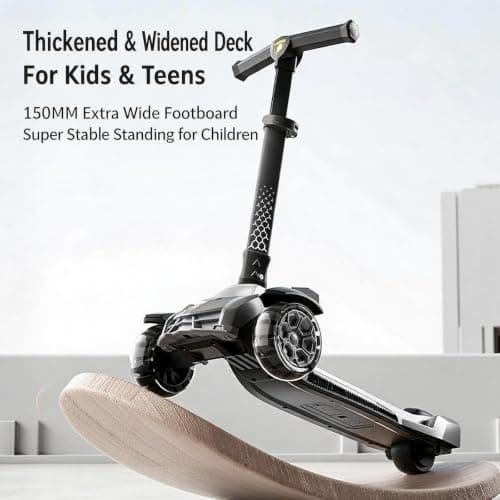 Aeneadbaby Kids Scooter, Easy Folding Scooter for Kids Ages 5+, Teens | 5-18 years old big kids scooter，thick aluminum alloy pole and handlebar，widened thick wheels，height adjustable， view 5