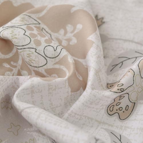 WONGS BEDDING Beige Comforter Set Queen, 7 Pieces Bed in a Bag Floral Geometric Patchwork Soft Microfiber Comforter Bedding Set with Comforter, Flat Sheet, Fitted Sheet, Pillow Shams,Pillowcases view 6