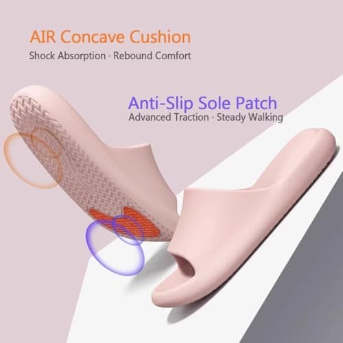 Maibloln Anti-Slip Shower Slippers Quick-Dry Comfortable House Sandals Lightweight Bathroom Shoes with Non-Slip Tread for Indoor Bathroom Dorm Pool Swimming Beach view 5