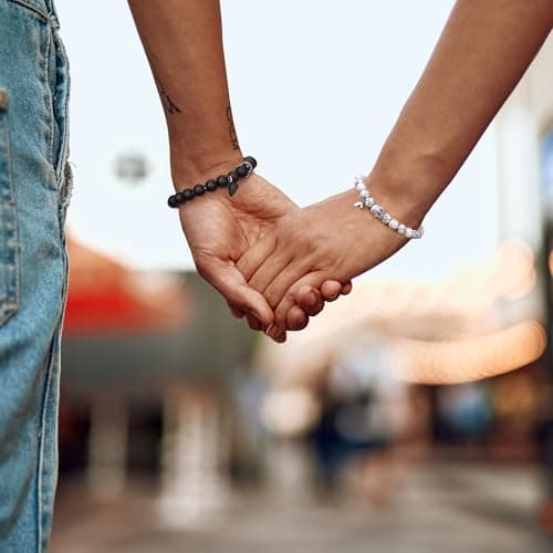 Sistble Boyfriend Birthday Gifts, Gifts for Boyfriend Matching Bracelets for Bf and Gf Handmade Braided Black White Beaded Bracelets Love You Gift Anniversary Birthday Graduation Gift Jewelry view 4