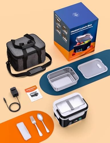EAST OAK Cordless Electric Lunch Box, Heated Lunch Box for Men with Timer view 3