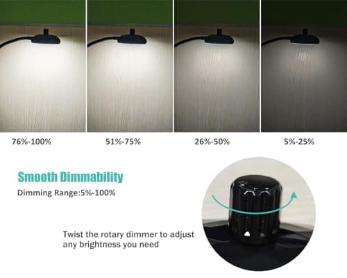 Magnetic LED Work Light, AMAZING POWER Dimmable Sewing Light with Flexible Gooseneck for Workshop Sewing Machine Workbench Lathe Drill Press view 4