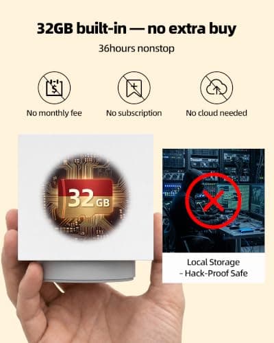 Genie S 2.5K Pet/Dog/Cat Camera, No Subscription Required, Built-in 32GB Storage, Phone APP, 2-Way Audio, 360° Pan&Tilt, Motion Detection, Privacy Mode, AI Tracking, Alexa & Google Assistant view 6