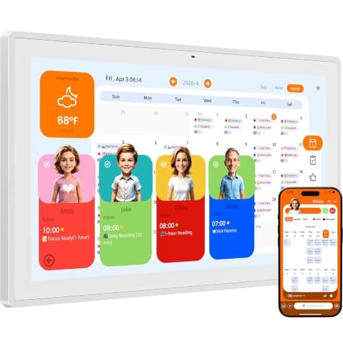 15.6'' Digital Calendar Wall Touch Screen, No Subscription Family Planner — image 1