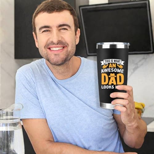 YXOTJHS Gifts For Dad, Cups Tumbler - Fathers Day Dad Gifts From Daughter Son Wife - Birthday, Father's Day, Christmas - Cool Funny Gift For Dads view 2