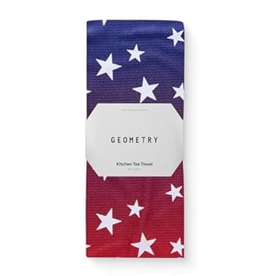 GEOMETRY Kitchen Tea Towel - Quick Dry Microfiber Cloth Dish Towels for Kitchen Drying - Premium Quick Dry Towel (Gradient Star, 1-Pack)