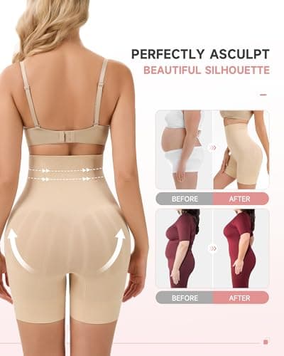 FVACPJ Shapewear Tummy Control Shorts - High Waisted Shapewear Underwear Body Shaper Butt Lifting Shorts Under Dresses view 4