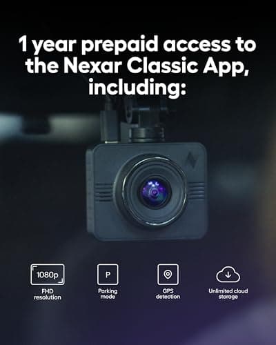 Nexar Beam GPS Dash Cam - Dash Camera for Cars with 32GB SD Card Included Unlimited Cloud Storage 24H Parking Mode Dash Cam for Cars. Wireless Car Camera with Nexar Classic App view 4
