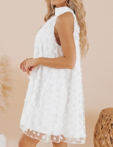 VIMPUNEC Womens Summer Halter Mini A Line Swing Dresses Wedding Guest Formal Cocktail Homecoming Dress view 3