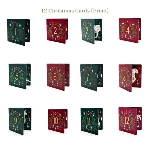 Freshcut Paper 2026 Advent Calendar, Enchanted Forest Christmas Ornaments | Christmas Ornaments, Pop Up 3D Greeting Cards, Paper Advent Calendar for Adults, Holiday Cards with Blank Notecard & Envelope view 6
