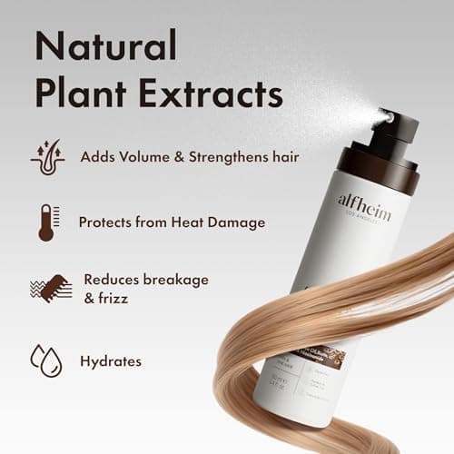 ALFHEIM Coffee+ Thickening Leave-in Spray for Fine & Thinning Hair with Caffeine, Biotin & Arabica Coffee Oil – Strengthening, Volumizing & Heat-Protecting Formula – Sulfate-Free – 5.4 oz / 160 ml view 5