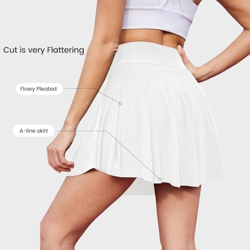 SEAJOJO Tennis Skirts for Women with Shorts Pockets, High Waist Golf Skirt,Pleated Mini Skort Workout Casual view 2