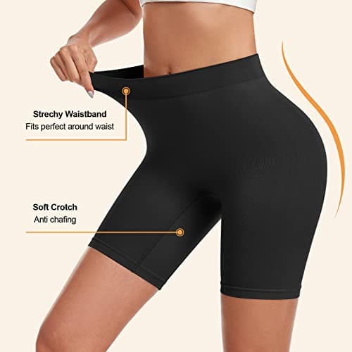 FRESBEIT 3 Pack Slip Shorts for Women Under Dress Comfortable Smooth Boyshorts Panties Biker Shorts view 2
