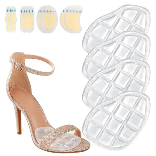 Niifawh Ball of Foot Cushions for Women 2 Pairs | 8ct Gel Blister Bandages for Feet, Blister Cushion for Heel, Toe, No Slip Metatarsal Pads for Reduce Heel, Toe & Foot Pain, Clear — image 1