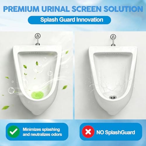 48 Pack Urinal screens deodorizer,3D anti-splash odor protection urinal cakes for men bathroom，toilet splash guard for men，five scents urinal mats view 6