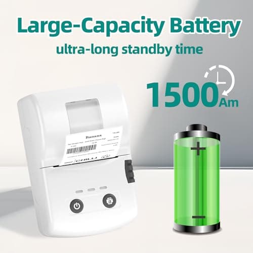 Enotsrevir Portable Bluetooth Label Maker Machine with 3 Waterproof Label Rolls, 2 Inch Lightweight Thermal Label Printer for Small Business Office School Home Kitchen No Ink Needed view 3