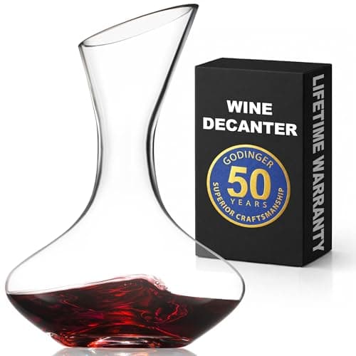 Godinger Wine Decanter Carafe, Hand Blown Wine Decanter Aerator - Wine Gifts view 1