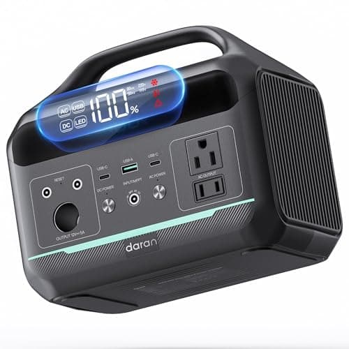 Daran 300W Portable Power Station (600W Surge) | 192Wh LiFePO4 Solar Generator for Camping, RV & Emergency | 8-in-1 Lightweight Battery Supply with 60W PD & LED Light for Laptop, Drone — image 1