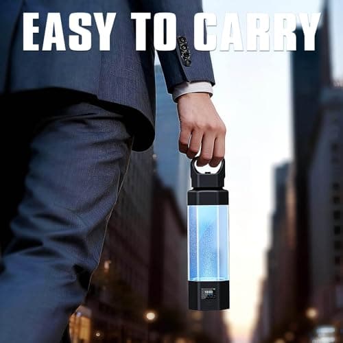 Hydrogen Water Bottle Generator,Up to 10000+ PPB Hydrogen Bottle Water Ionizer with SPE/PEM Technology,12 OZ Food-Grade PC Hydro Water Machine,SGS-Certified Molecular Generator for Sports/Home view 5