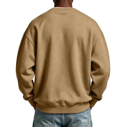 Crew Neck Sweatshirt Men Fleece view 4