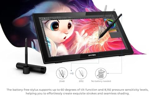 Drawing Tablet with Screen XPPen Artist 22 2nd Computer Graphics Tablet 122% sRGB with 8192 Levels Tilt Function Battery-Free Stylus, 21.5inch Pen Display Compatible with Windows, Mac, Linux view 3
