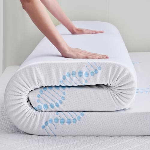 BDEUS 3 Inch Full Memory Foam Mattress Topper with Collagen-Rich Cover, Soft Double Bed Mattress Pad for Skin-Hydrating & Back Pain Relief, CertiPUR-US Certified view 1