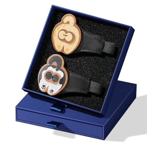 2Pcs Magnetic PU Leather Bookmarks Gift Box, Cute Cat Book Marks for Reading Women, Magnetic Bookmark Set with Double-Sided Magnets, Book Club Gifts for Women, Bookish Gifts — image 1