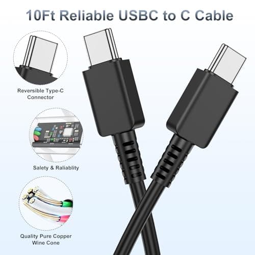 45W Super Fast Charger Type C 10ft,USB C Wall Charging and Long Android Phone Charger Cable Cord for Samsung Galaxy S26 Ultra/S26/S26+/S25 Plus/S25/S24+/S24 Ultra/S24/S23 Ultra/S22 Plus/S21/Note 20 view 4