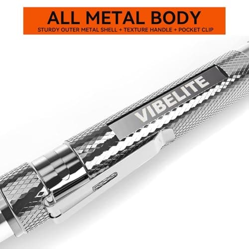 VIBELITE Extendable Magnetic Flashlight with Telescoping Magnet Pickup Tool-Cool Gadget Gifts for Men, Him, Teen Boys, Dad, Father, Mechanic, Boyfriend, Women, Birthday Gifts for Men, Silver, 2 Pack view 7