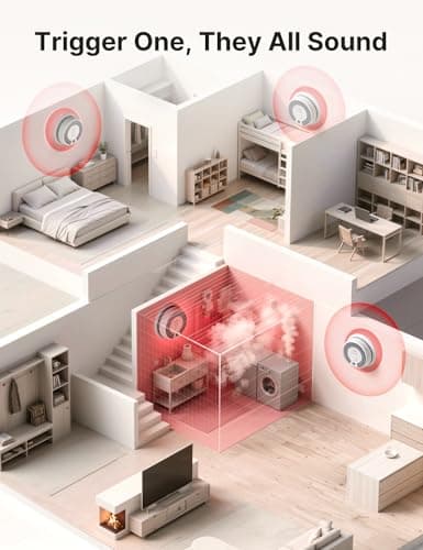 X-Sense 6-Pack Interconnected Smoke and CO Detector, SC06-W | 10-Year Sealed Battery (Not Hardwired), Interconnected Alerts, 2-in-1 smoke & CO, Easy Install, UL 217 & UL 2034 Certified view 4
