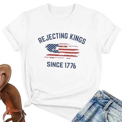 American Shirts for Women 1776 Shirt 250 Anniversary USA Top 4th of July Patriotic T-Shirt America Flag Graphic Tee view 7