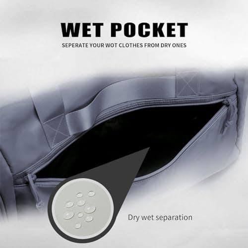 Weekender Duffel Bag with Shoe Compartment And Wet Pocket-Luggage Everyday Overnight Bag for Men and Women Travel-Carry On Gym Bag view 3