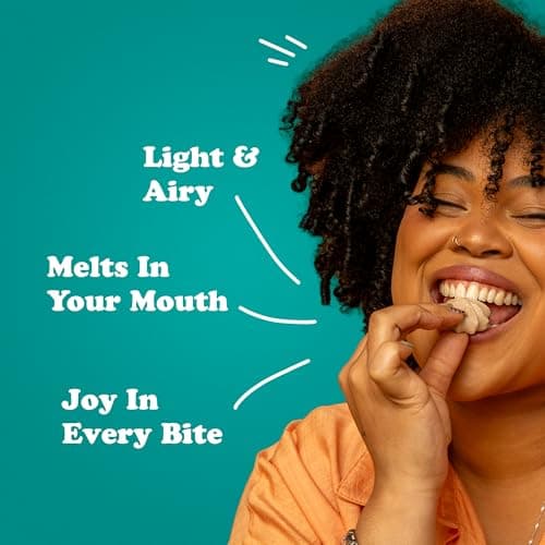 Don't Worry Meringue Cookies | Double Chocolate & Cookies and Cream Flavor | Low Sugar Candy with 1 Calorie per Piece | Keto, Gluten Free, Low Carb Healthy Snacks For Adults | 4 Pack view 5