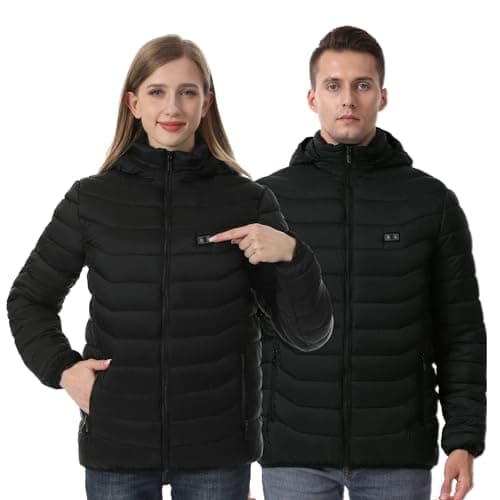 CHANGEOWN Heated Jackets for Women & Men with Battery, 15 Heating Zones, Dual Control Heating Coat for Winter Outdoor view 2