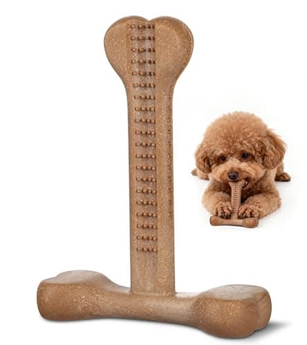 JoviQ Dog Chew Toy for Aggressive Chewers T-Shaped Tough Dog Bone Toys for Small Medium Large Breed to Keep Them Busy (Small-Under 20LBS, Bacon Flavored) — image 1