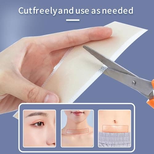 Silicone Scar Sheets Scars Removal Treatment 3PCS Medical Grade Scar Tape for Surgical Scars Resuable Strip for Tummy Tuck,Incision,Keloid,C-Section,Burn,Acne Scars view 4