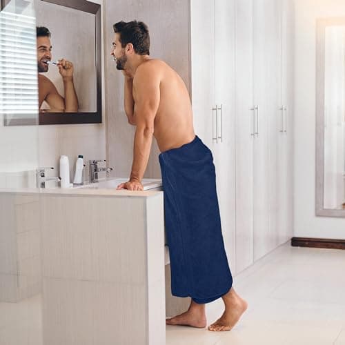 Utopia Towels Luxurious Jumbo Bath Sheet 2 Piece, 600 GSM, 35 by 70 Inches, 100% Ring Spun Cotton, Highly Absorbent and Quick Dry Extra Large Bath Towel, Super Soft Towel, Navy view 2