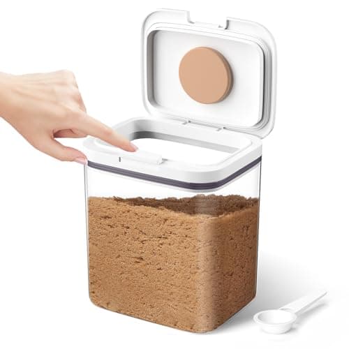 Moryimi Brown Sugar Container Airtight, 2 Quart Brown Sugar Keeper Storage Container with Spoon view 1
