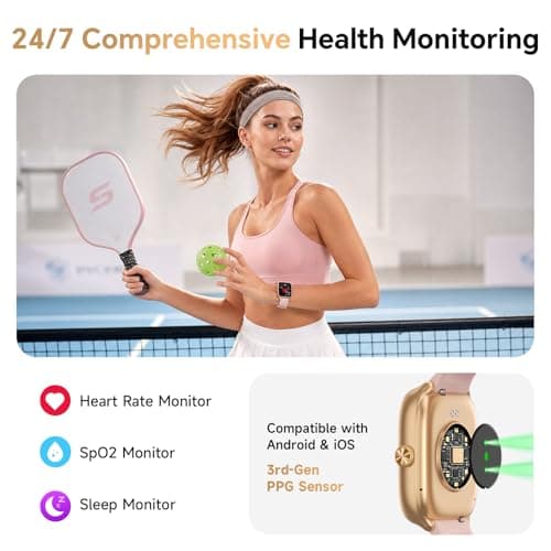 Smart Watch for Women Android & iPhone [40mm 3 Bands, Cloud Star Pink] | 1.75'' AMOLED Display Fitness Watch with Answer/Make Call, 24/7 Health Monitoring, AI Voice, 110+ Sport Mode, 3ATM Waterproof view 6