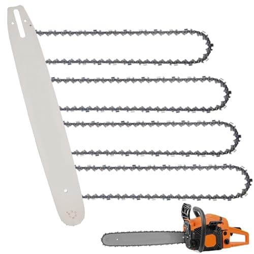 ZIYIZE 12 Inch Chainsaw Bar & Chain Combo – S45 3/8" LP Pitch .050" Gauge 45 Chain Drive Links, Low-Kickback for Craftsman, Greenworks, Poulan, Remington, Echo, Ryobi, 4 Chains + 1 Guide Bar view 1