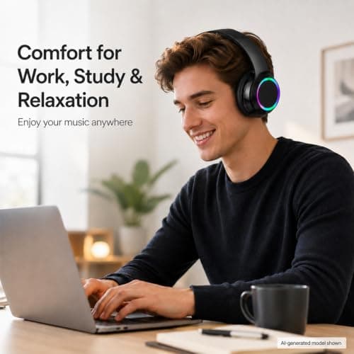 CYSRALFC Bluetooth Headphones view 5