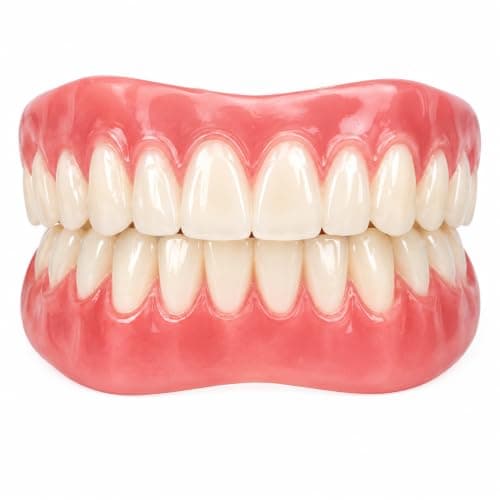 Temporary Dentures Kit Upper & Lower, Moldable Silicone False Teeth Veneers | Compact structure, easy to store and carry, great for travel, events and on-the-go beauty styling。 — image 1