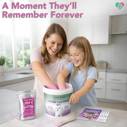 Luna Bean Hand Casting Kit – The Original Hand Mold Kit – Mothers Day Gifts for Mom - Anniversary Engagement Gifts for Women Men Couples Wife Boyfriend Girlfriend Wedding Bridal Shower view 4