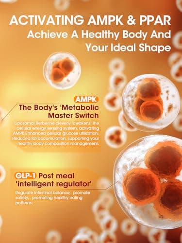GREENPEOPLE Liposomal Berberine HCL1300mg - Berberine Supplement with Ceylon Cinnamon Activates AMPK - High Absorption Formula Healthy Weight Support – Non-GMO/Vegan – 60-Day view 3